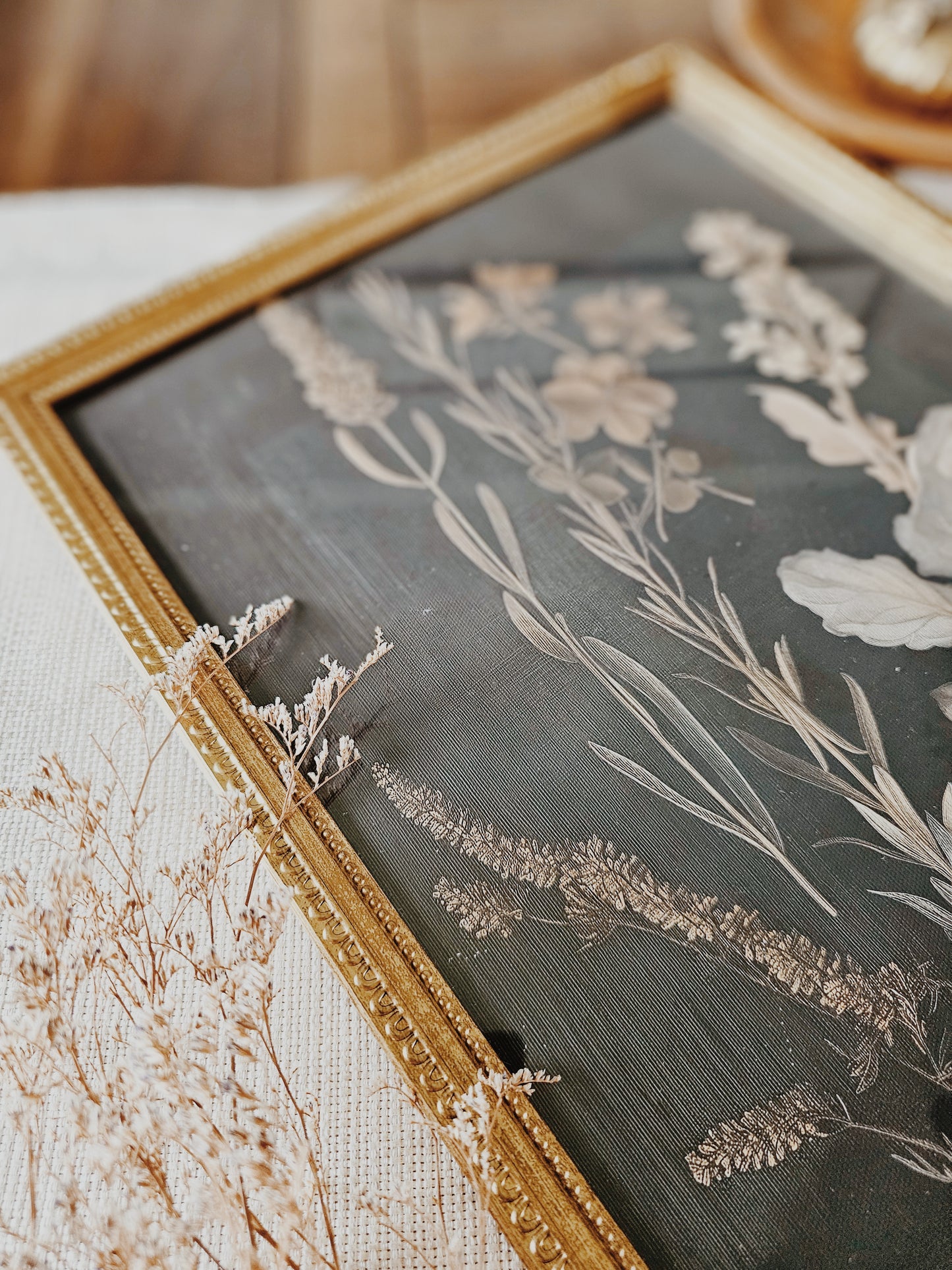 Gold Framed Moody Botanical Wall Art