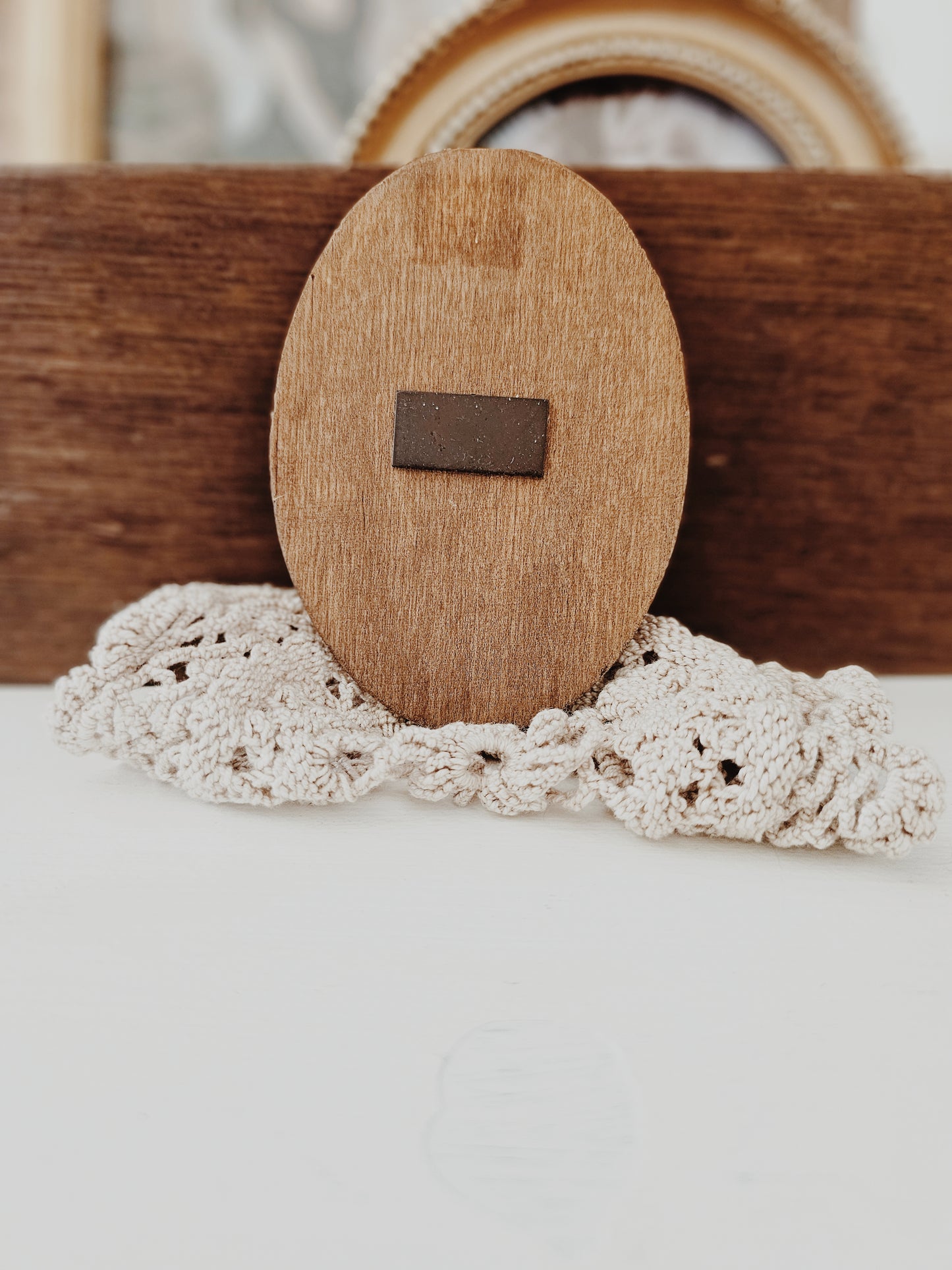 Wooden Handcarved Owl Magnet
