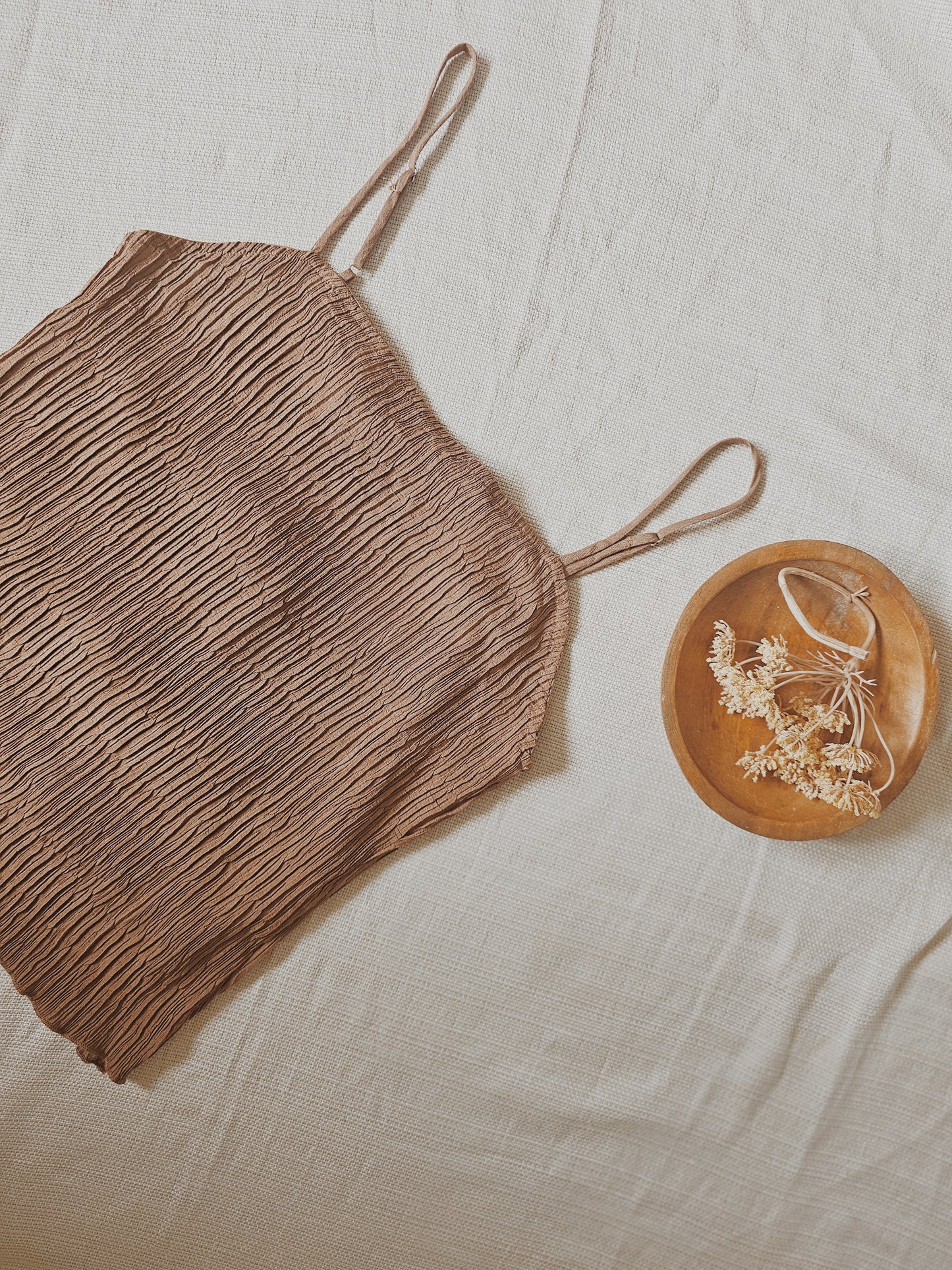 Brown Ribbed Cami