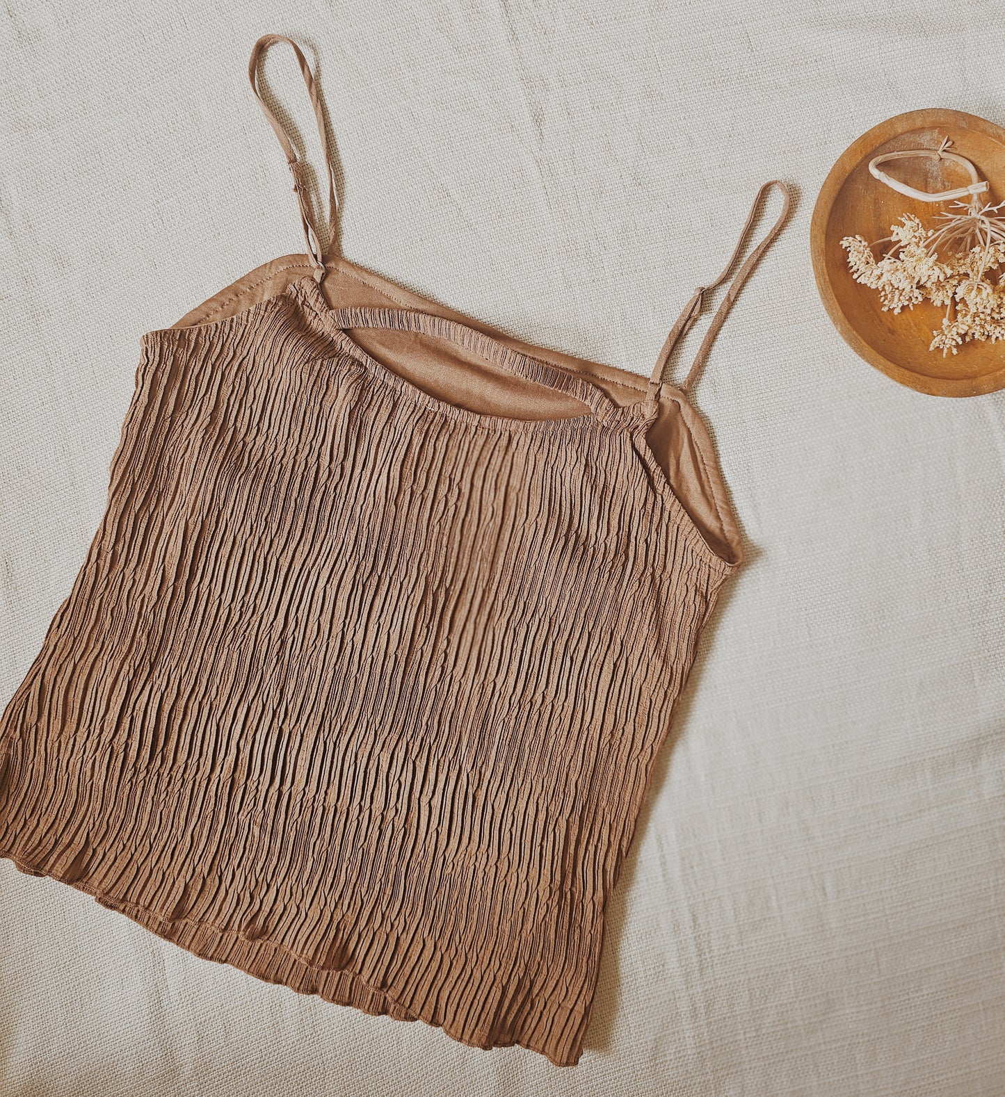 Brown Ribbed Cami