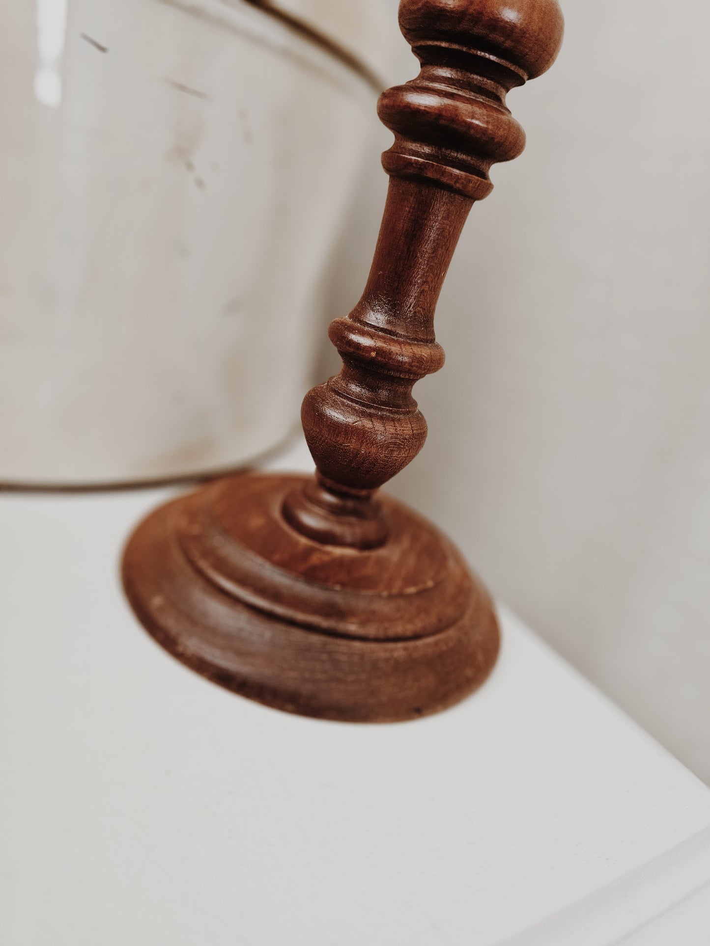 Vintage Wooden Candlestick Holder
