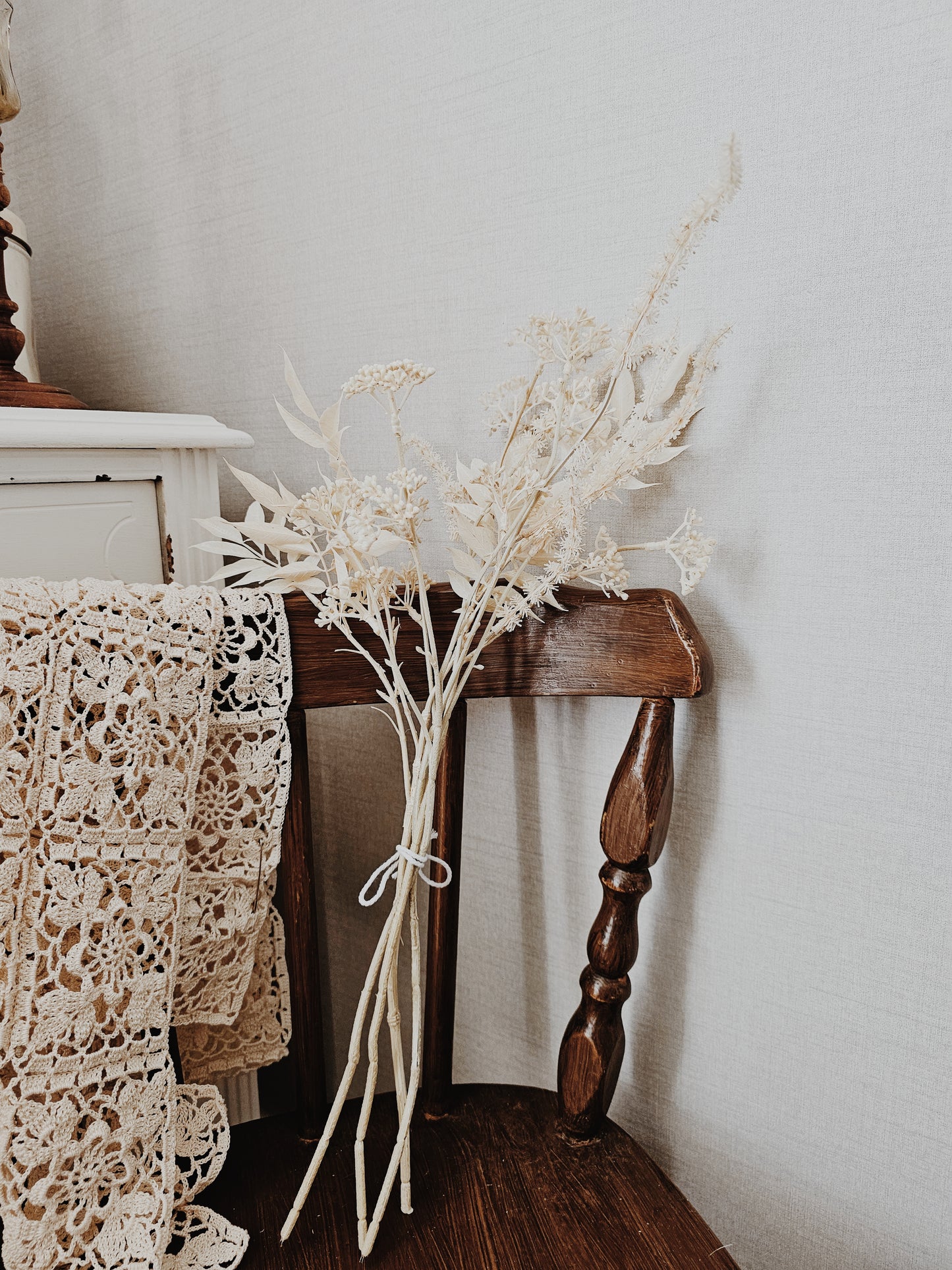 Bundle of Faux Bleached Floral Stems