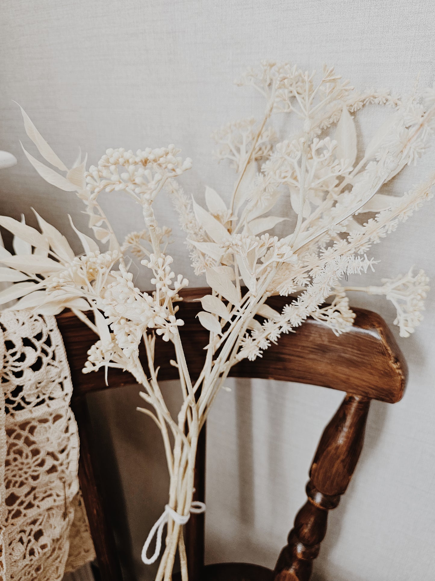 Bundle of Faux Bleached Floral Stems
