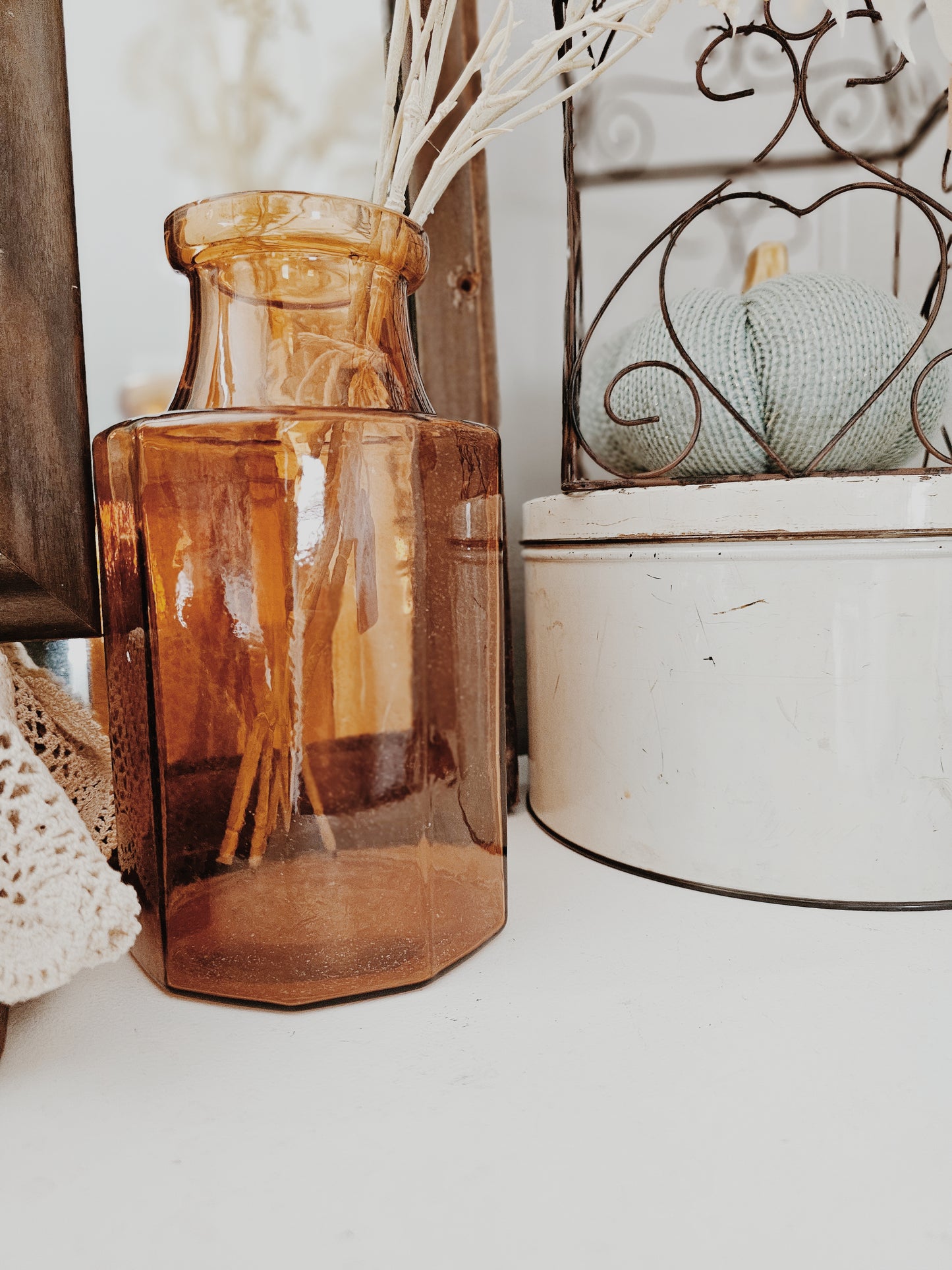 Amber Glass Vase