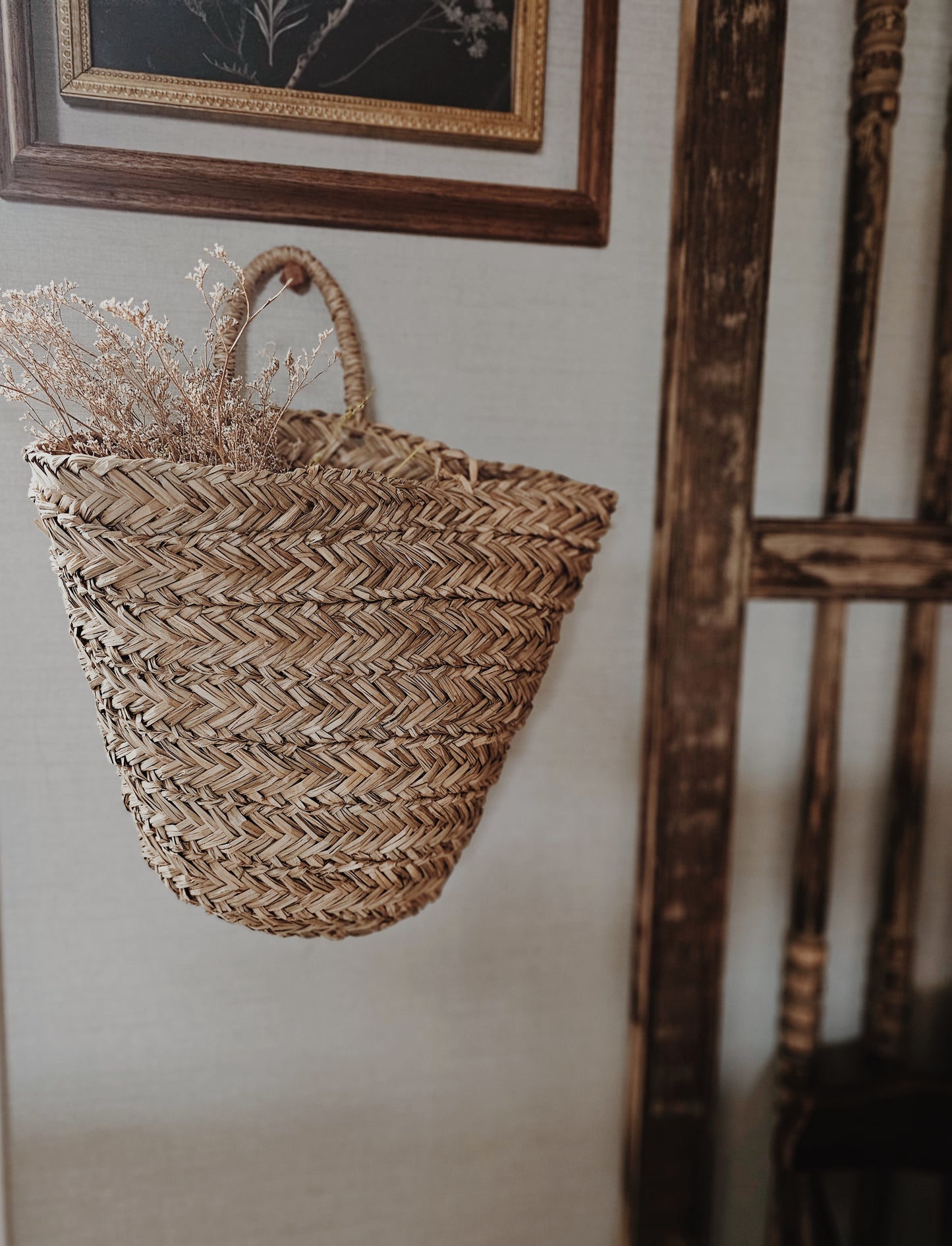 Seagrass Woven Hanging Basket