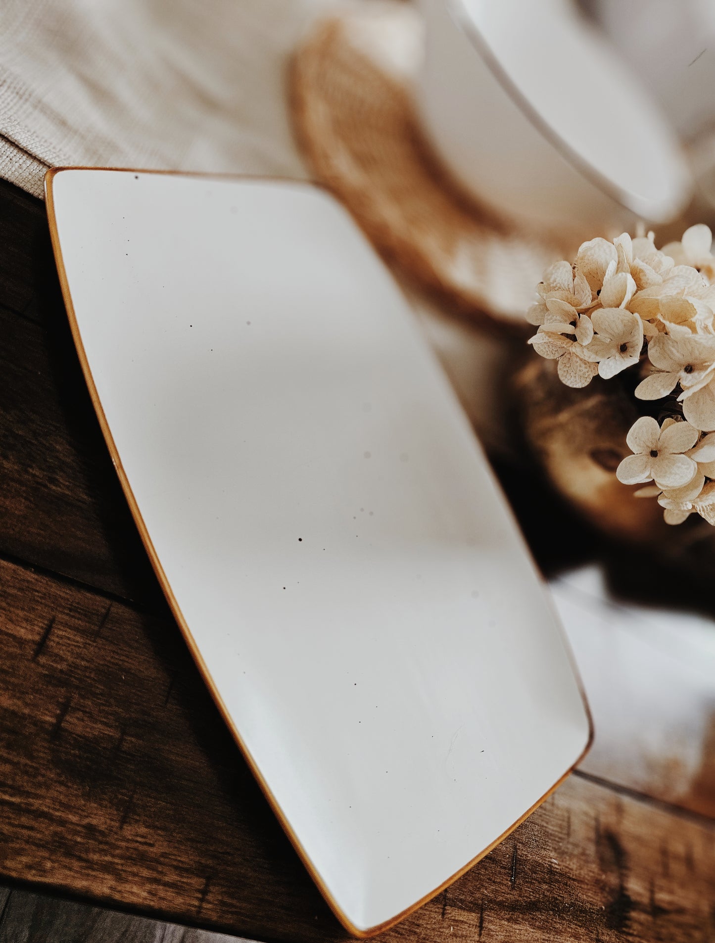 White Speckled Servingware Set