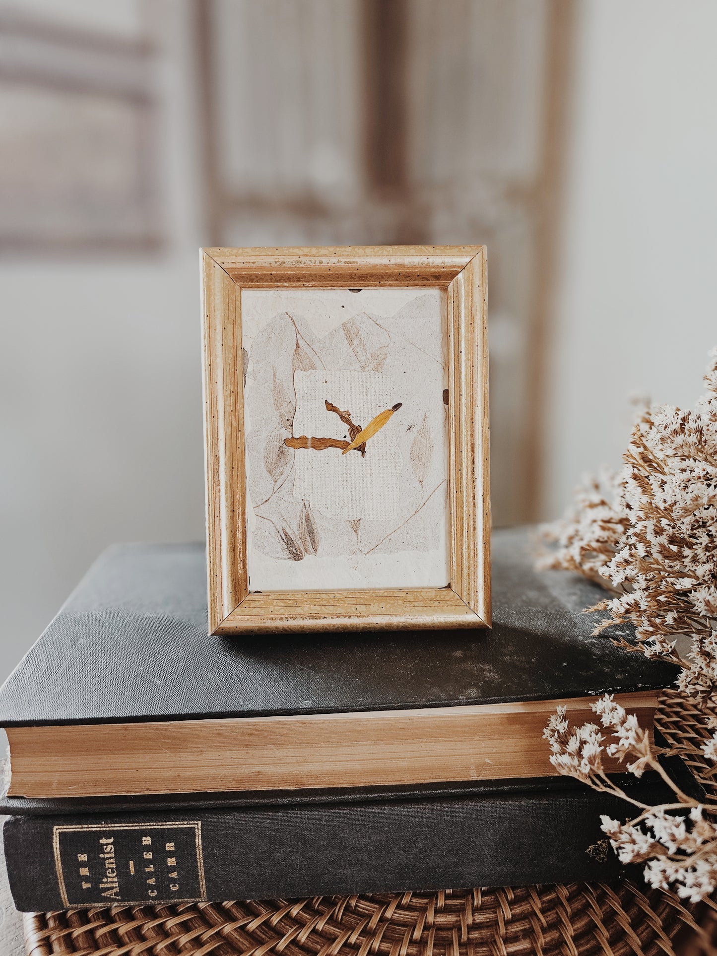 Handmade Flower Pressed Art with Frame