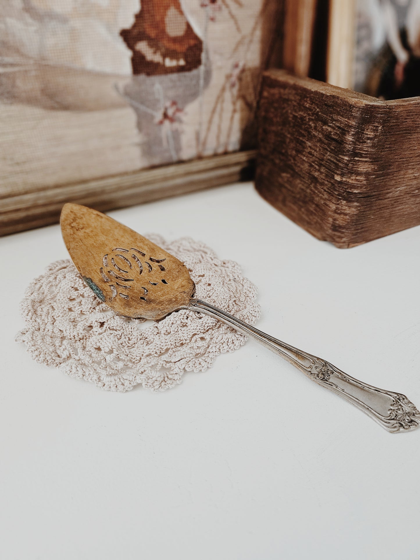 Vintage Silver Serving Spoon