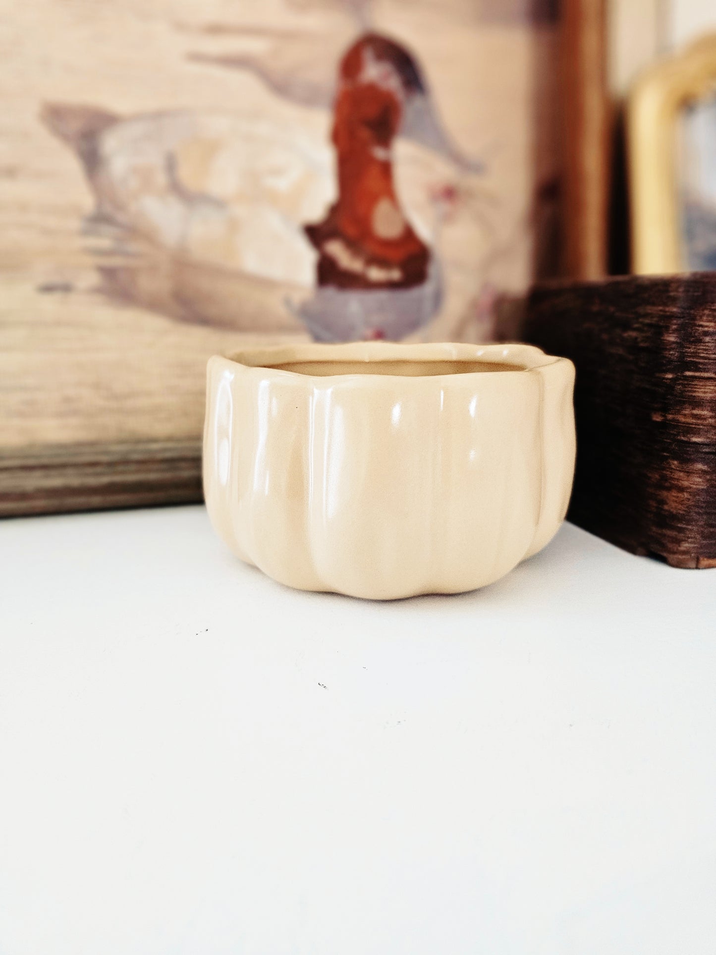 Seasonal Ceramic Pumpkin Bowl
