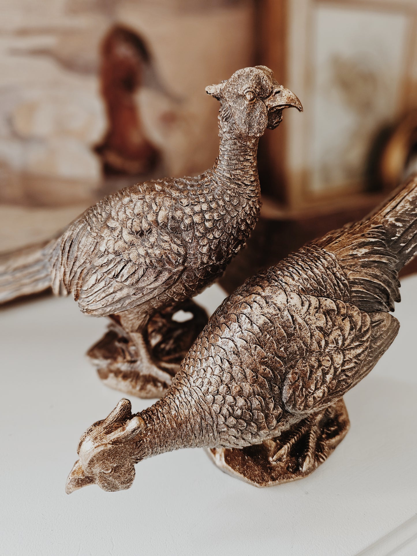Bronze Gold Plated Pheasants