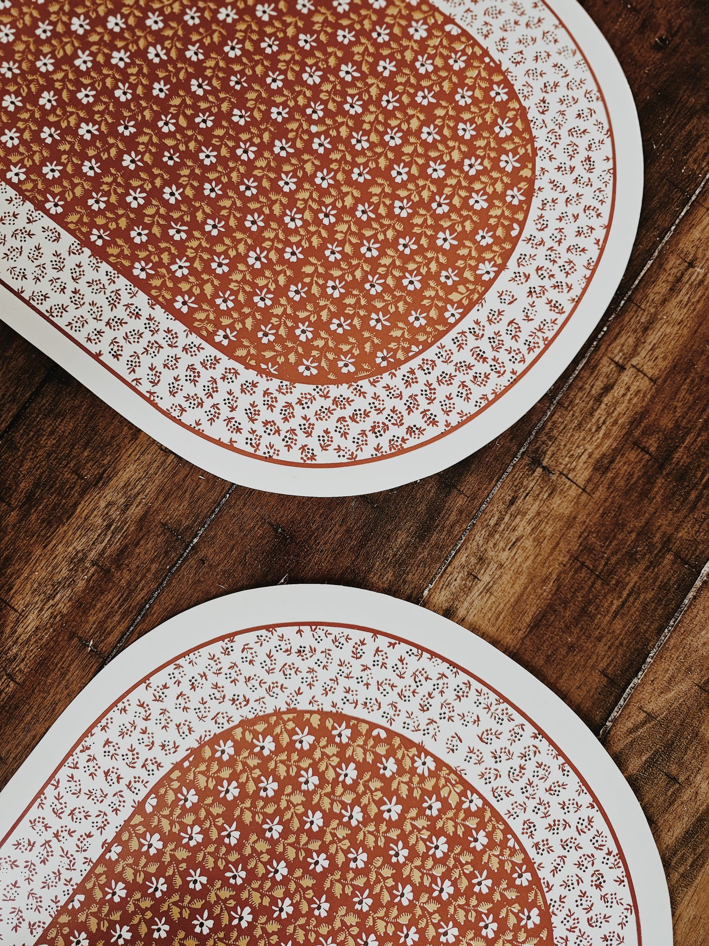 Vintage 70's Floral Placemats