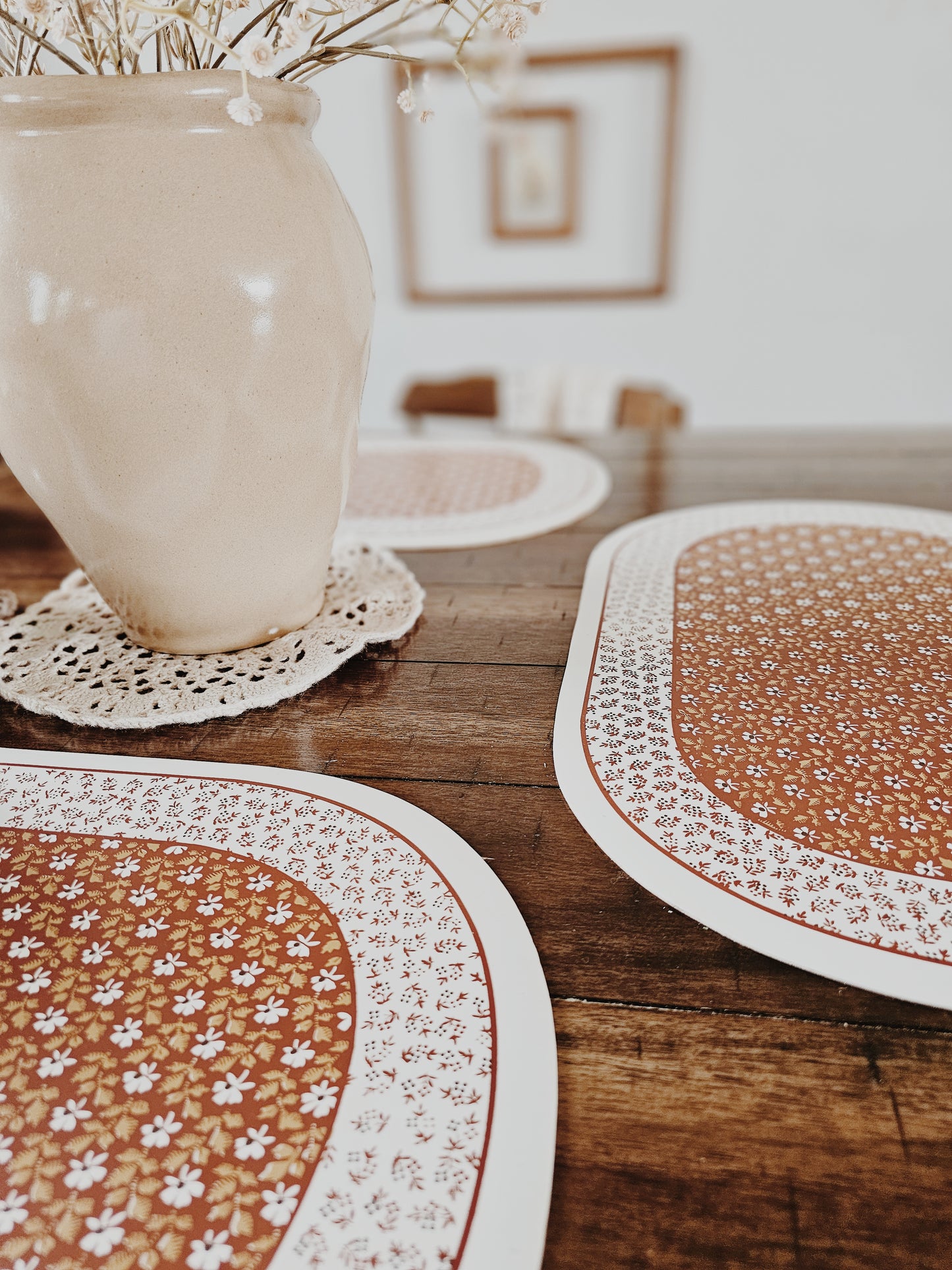 Vintage 70's Floral Placemats