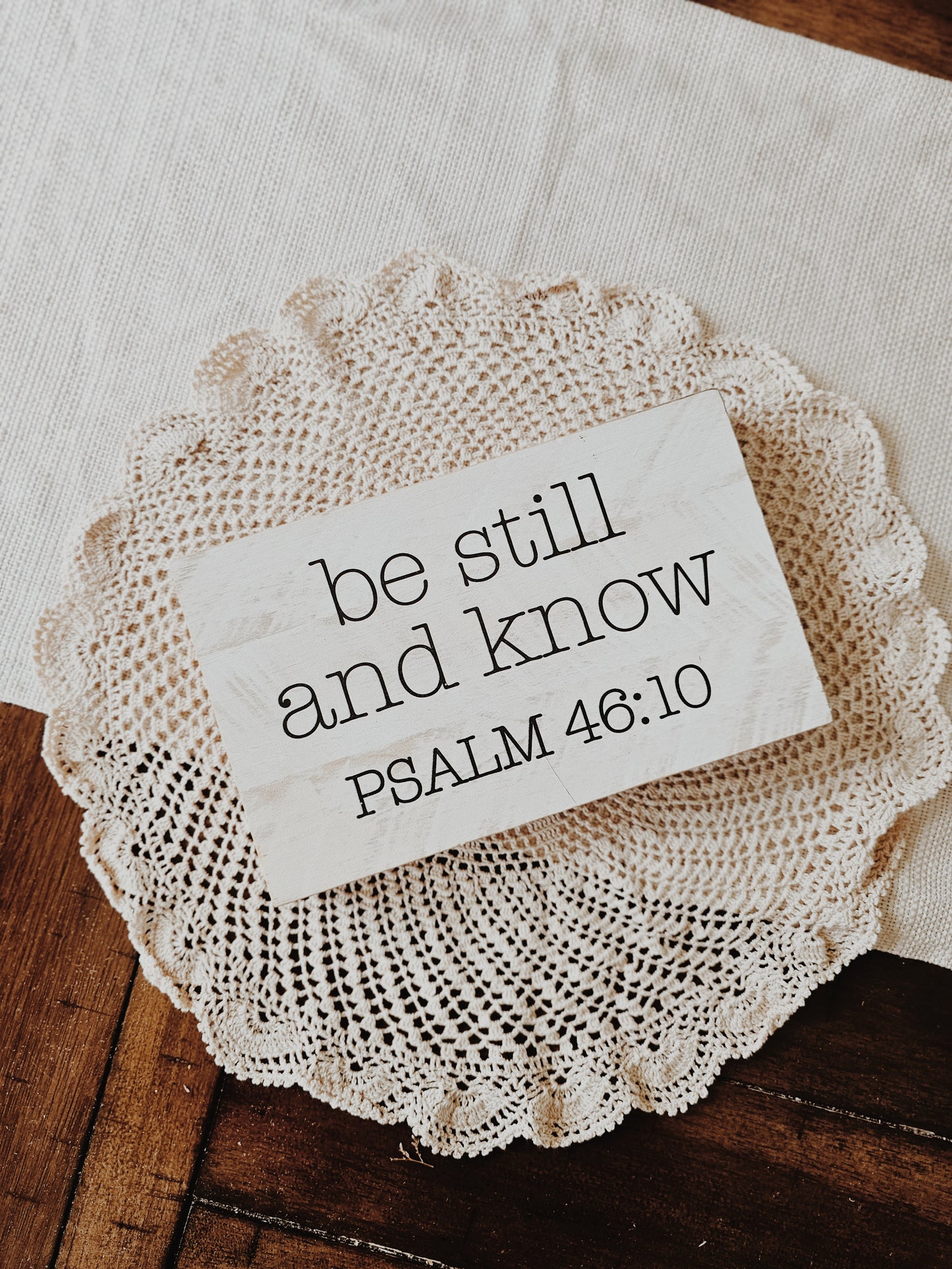 Inspirational Christian Wooden Block Sign