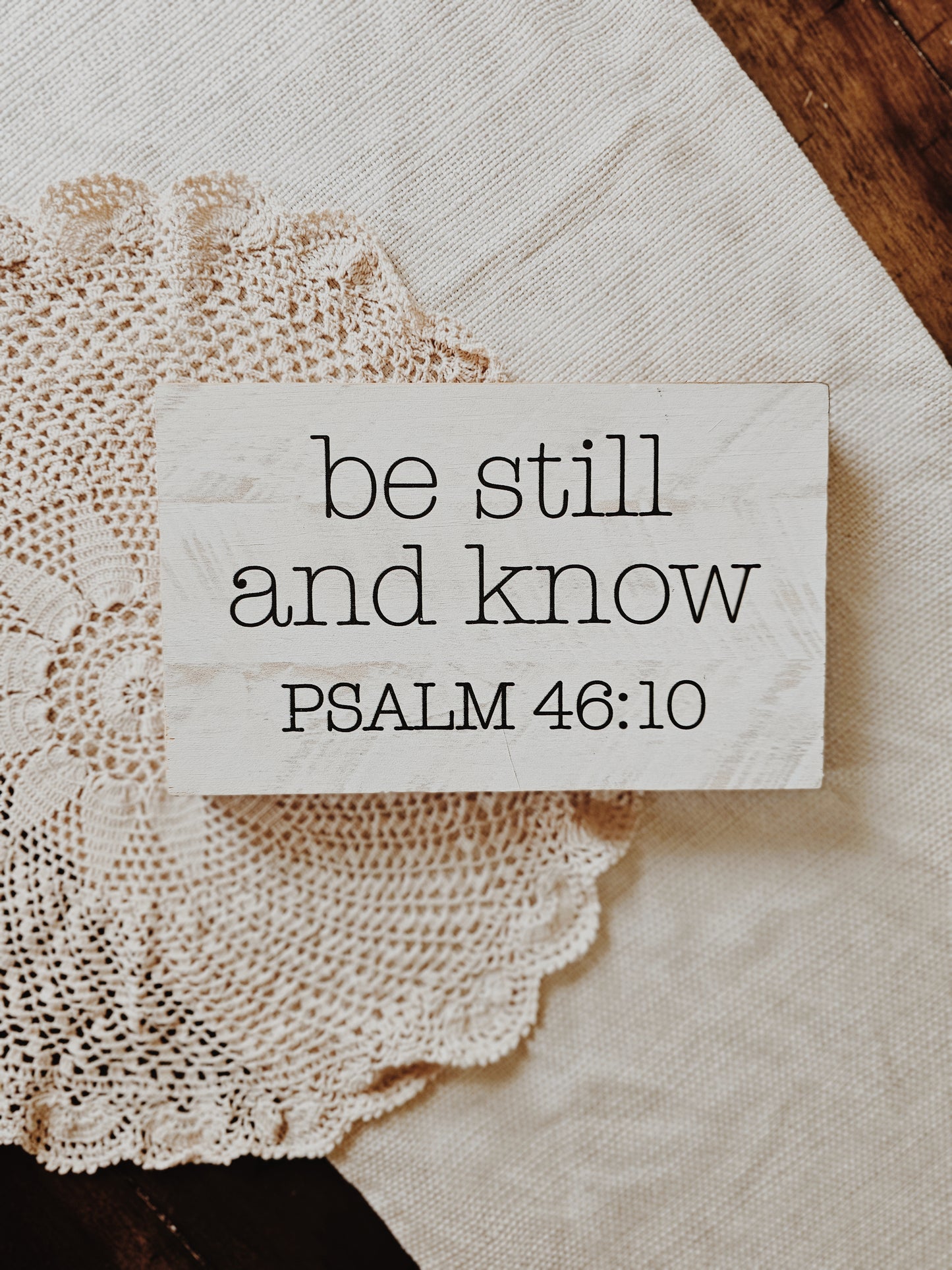 Inspirational Christian Wooden Block Sign