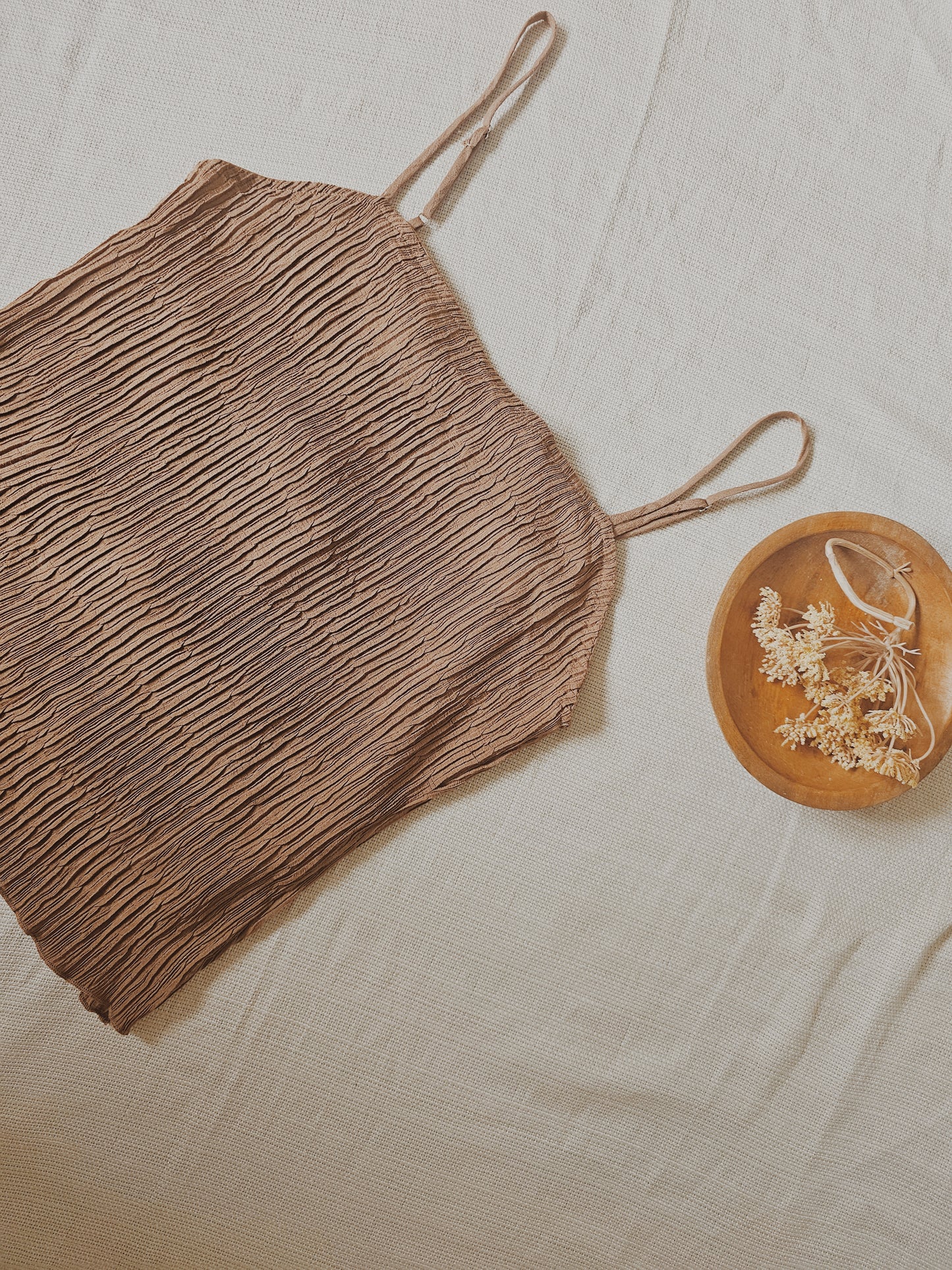 Brown Ribbed Cami