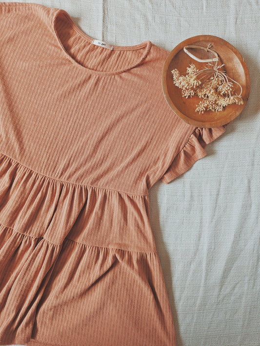Terracotta Babydoll Top