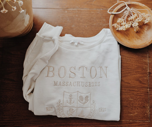 Graphic "Massachusetts" College Sweater