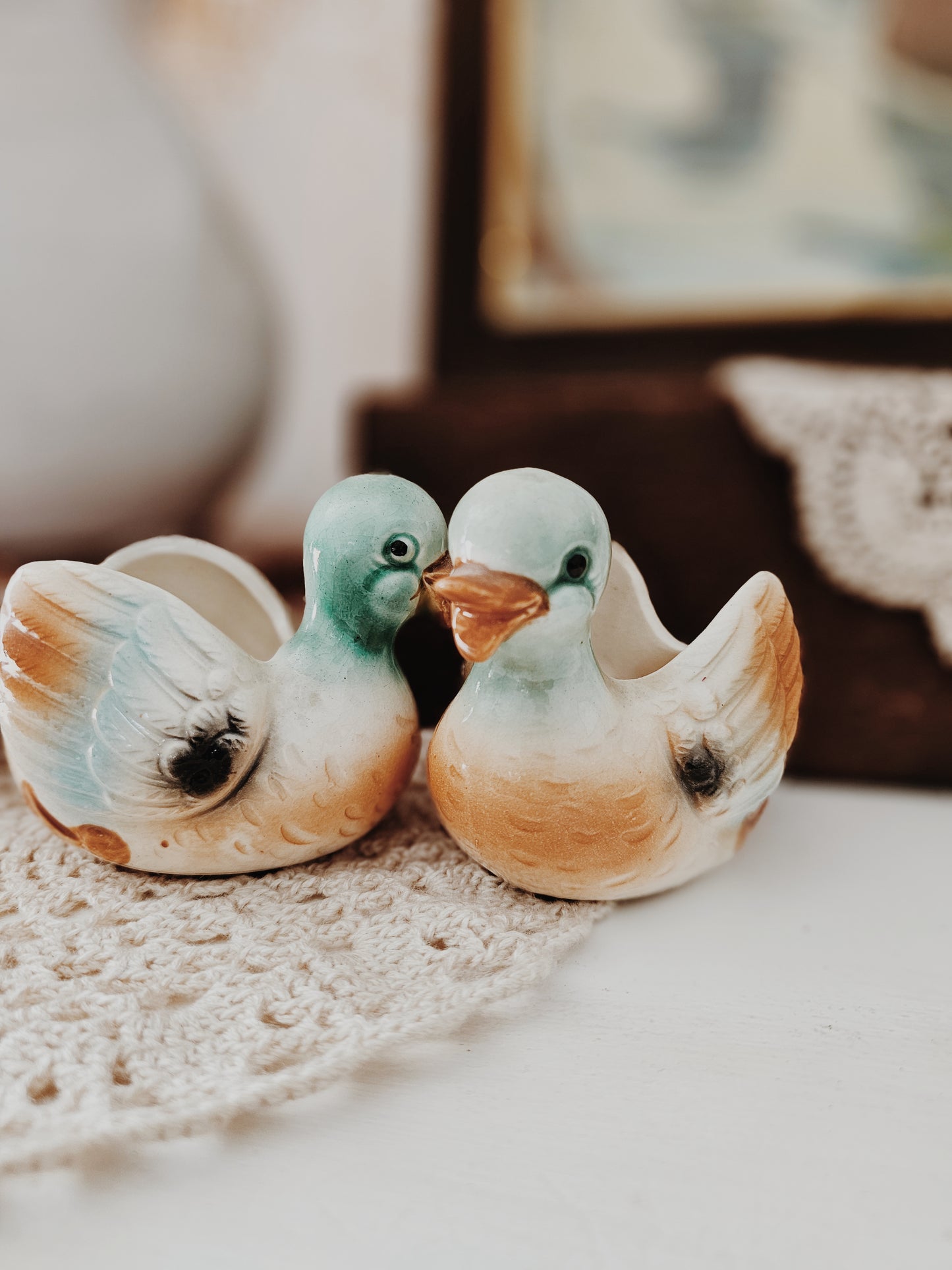 Vintage Set of Duck Planters