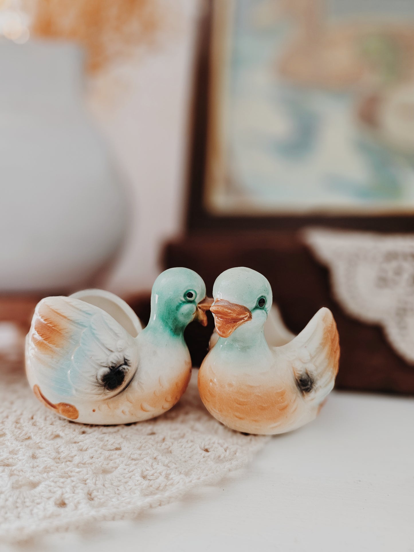 Vintage Set of Duck Planters