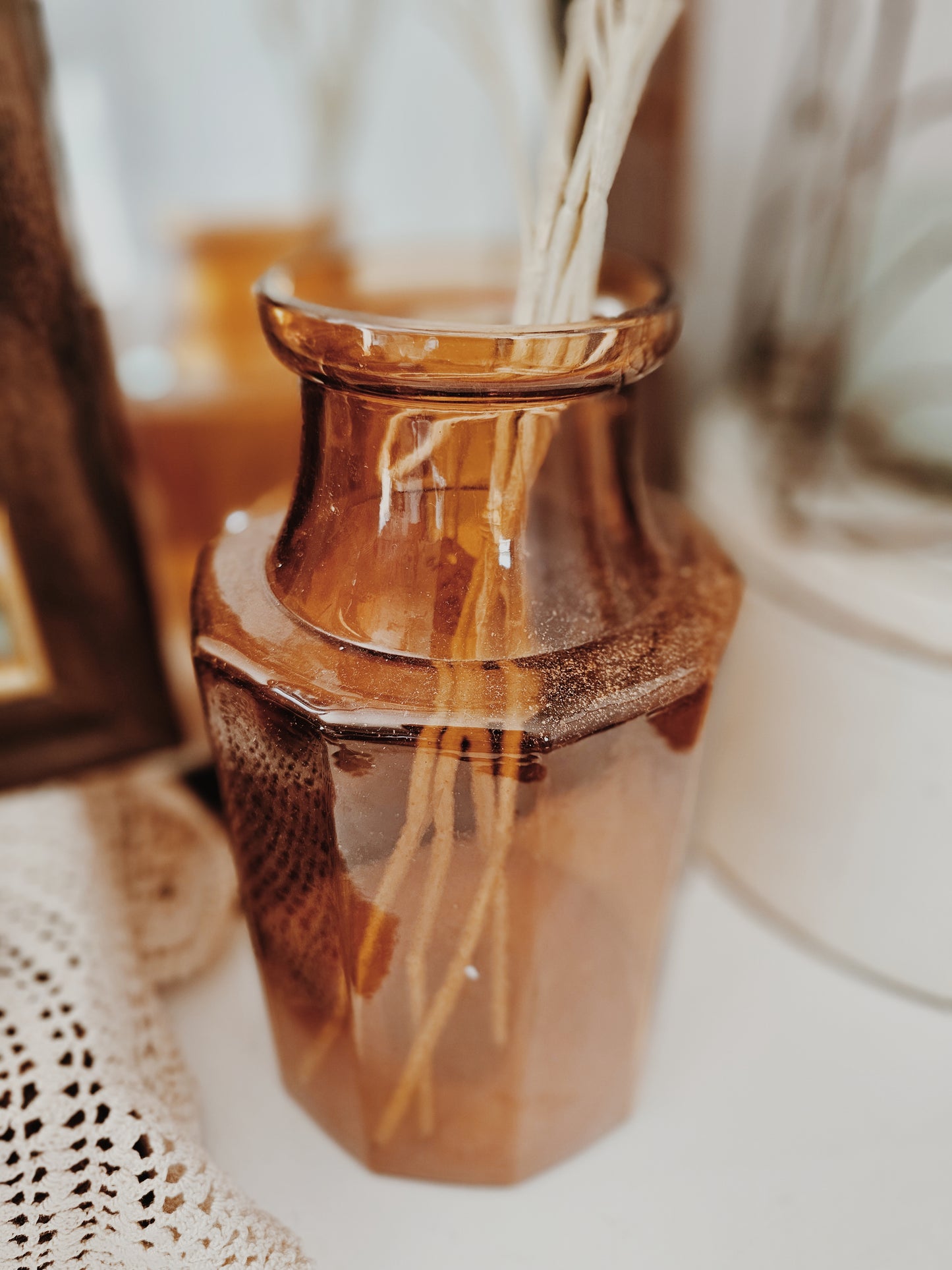 Amber Glass Vase