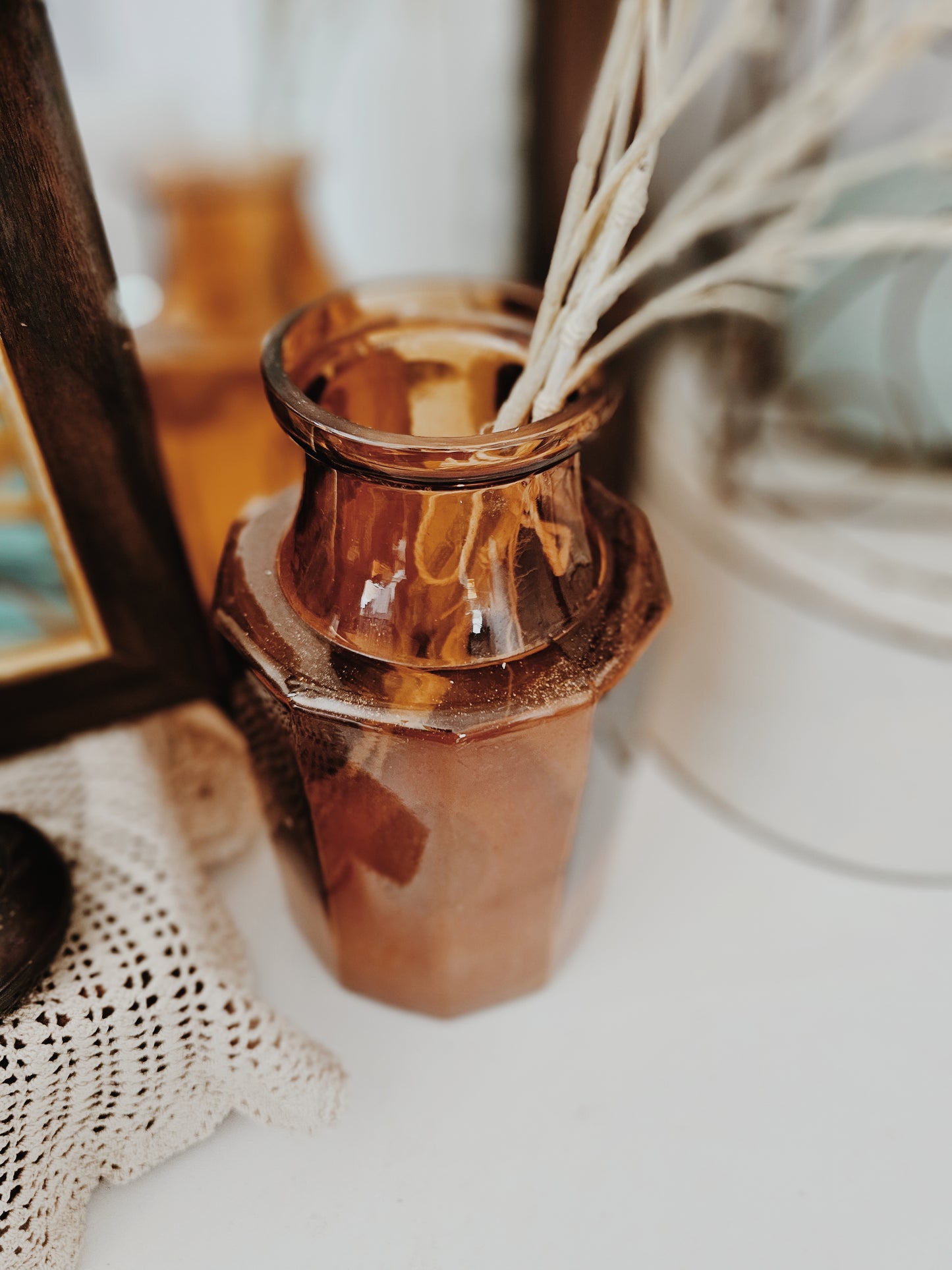 Amber Glass Vase