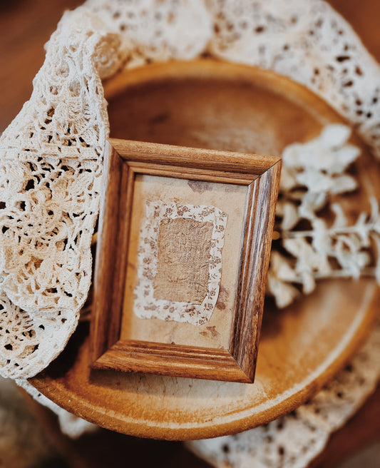 Oak Framed Vintage Style Floral Picture