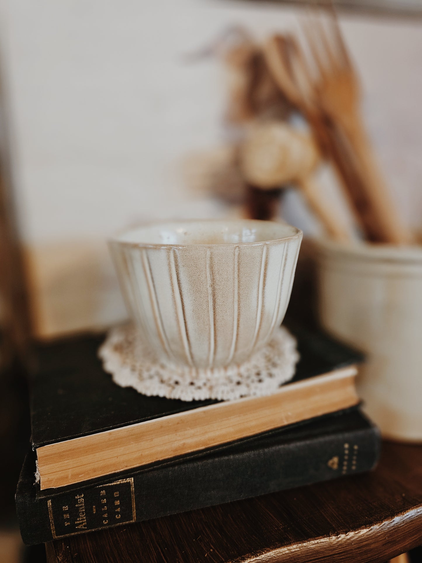 Frankoma Ribbed Pottery Planter