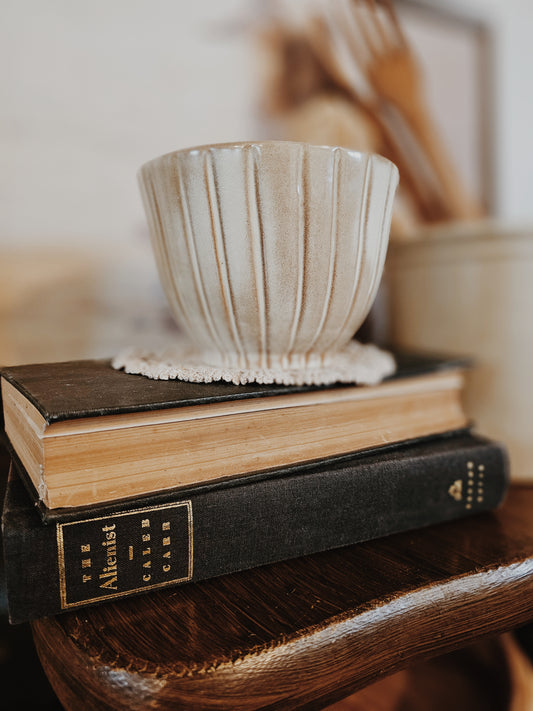 Frankoma Ribbed Pottery Planter