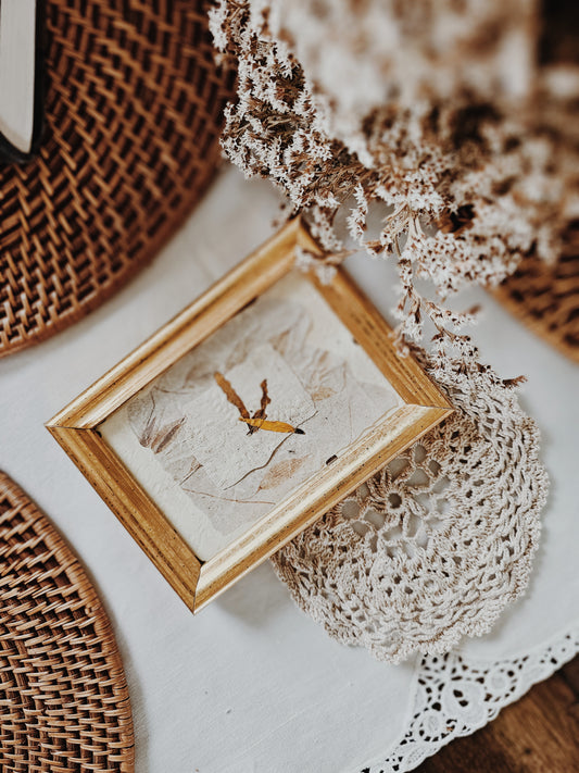 Handmade Flower Pressed Art with Frame