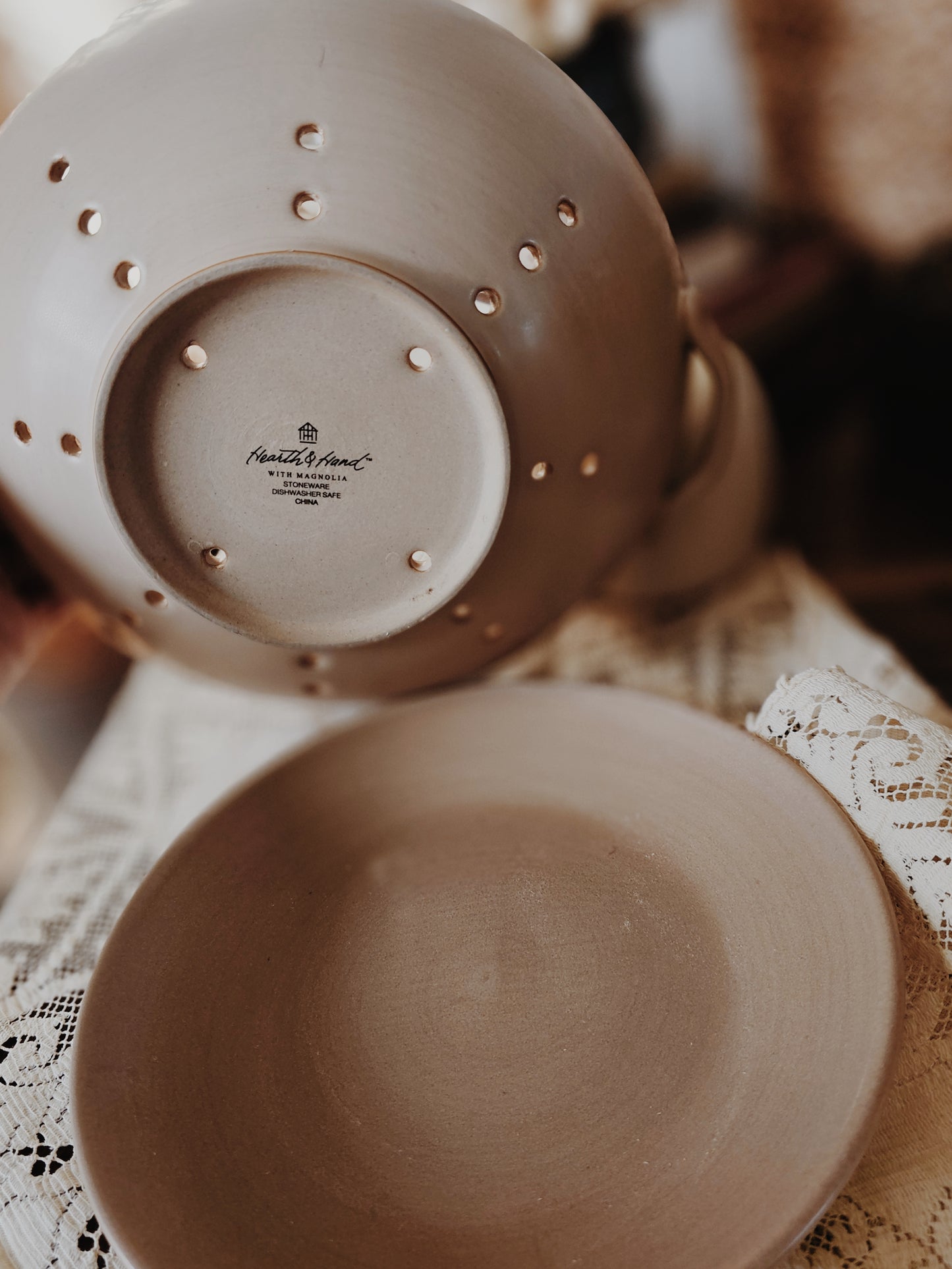 Stoneware Berry Bowl & Plate Set