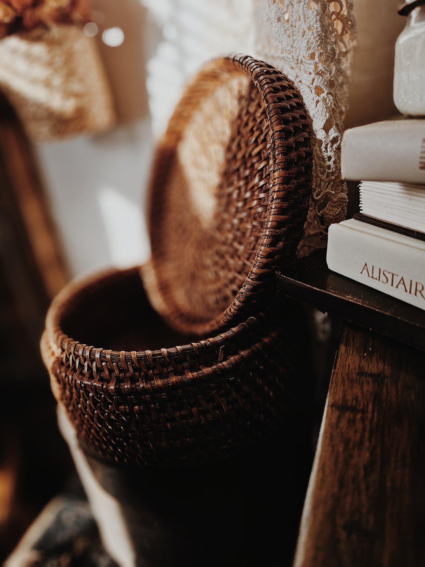 Rattan Woven Storage Basket with Lid